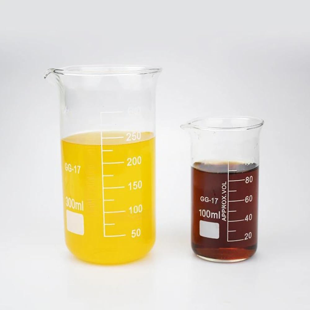 Zlewka ze szkła borokrzemowego, Zlewka laboratoryjna do badań chemicznych typu Tall Form, grube przezroczyste szkło borokrzemowe, z dziobkiem, 50-2000 ml(2000ml)