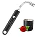 Electric Arc Lighter Candle Lighter, USB Rechargeable Lighter Flameless Windproof with Safety Switch, Electric Lighter for Gas Stove BBQ Camping Firework, 360°Long Flexible Neck