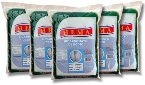 Bicarbonato De Sódio 5 Kg- Hema/kit 5 Pacotes De 1kg