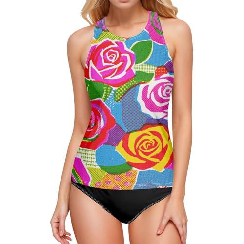 Tankini Maillot de bain femme Haut débardeur gainant sans bas imprimé