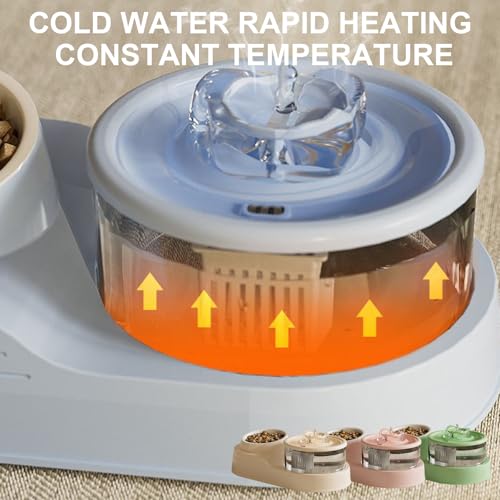 Fuente de agua automática con comedero para gatos y perros miniatura 3