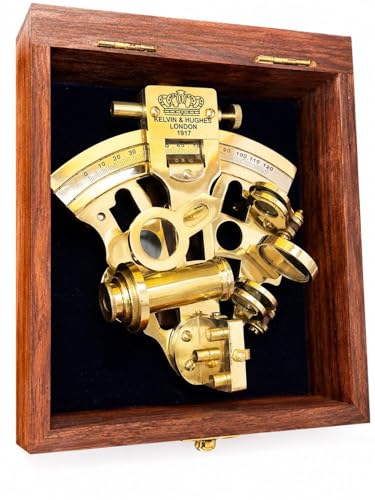 Image of Sun Instrument Handcrafted Nautical Brass Sextant - 4 Inch, Unique Collectible