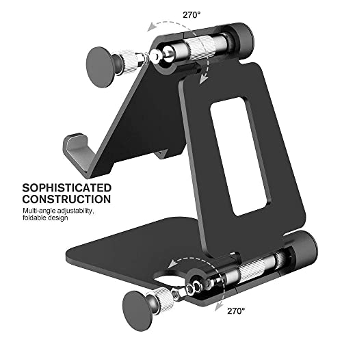 Image of Combo Offer Adjustable Multi-Angle Tablet Holder Stand with Plastic Body Foldable Mobile Phone Stand Holder Dock Mount for Mobile Cell Phones, Smartphones, Tablets