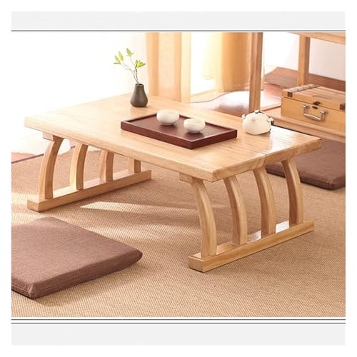 Table à thé zen marron compacte pour aménager un salon de thé bas