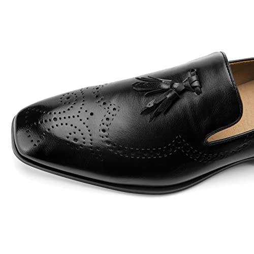 Image of Meijiana Mens Loafers Wedding Dress Shoes Slip-On Loafers for Men Tuxedo Suit Shoes