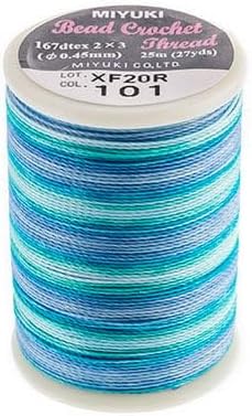 Miyuki Crochet Thread #8 (25M) Berry Mix Polyester - Polyester Used for DIY Jewelry Making, Arts and Craft, Crochet and Cloth Weaving