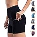 Produktbild Damen Yoga Shorts Kurze Sporthose Fitness Shorts Cool Atmungsaktiv High Waist Kurze Hose Blickdicht Gym Shorts(Schwarz,M
