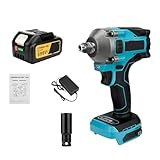 RFGTHY Impact Wrenches 2 in 1 Wiredless Electric Impact Wrench Rechargeable Battery Screwdriver Brushless Tools 1x Sleeve for 18V Convenient to Use(1pcs Battery Set) - Image 1