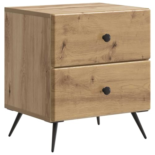 Table de chevet en chêne 2 tiroirs de 47,5 cm de hauteur