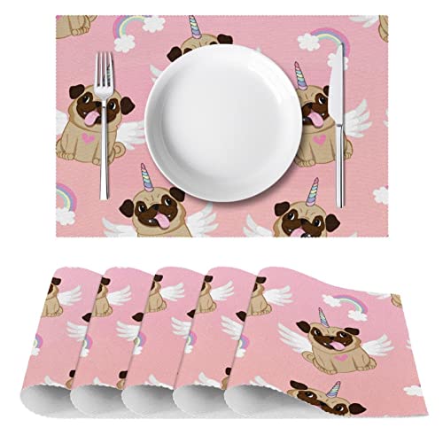 Sets de table carlin antidérapants et résistants à la chaleur lot de 6