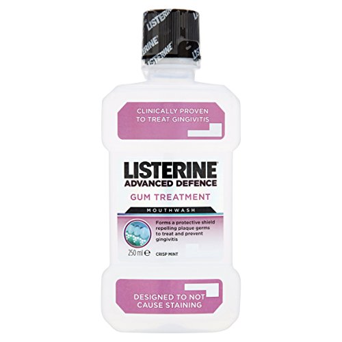 Listerine Advanced Defence Gum Treatment Mouthwash, Crisp Mint, 250 ml