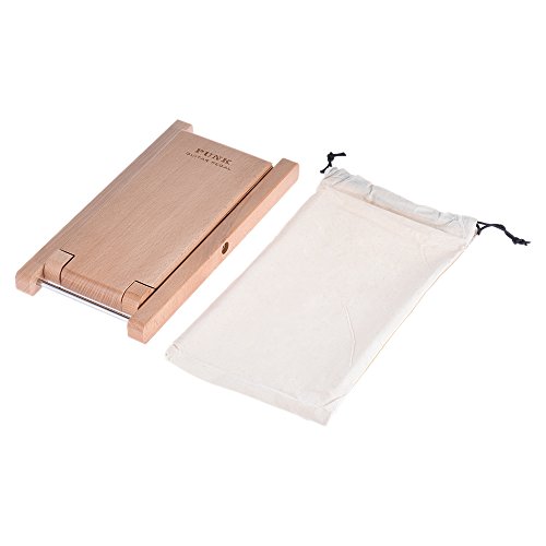 KKmoon Material de madeira ajustável da madeira de faia da altura ajustável do pedal do tamborete do