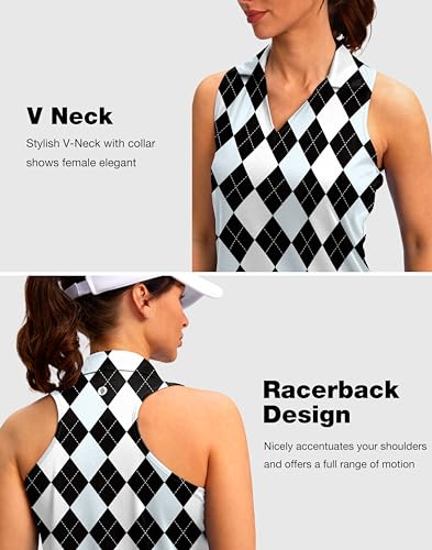 SANTINY Women's Sleeveless Golf Shirt - Quick Dry & UPF 50+ - Image 4