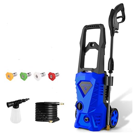 WHOLESUN , 2.4GPM 1600W High Power Washer Machine with Spray Gun & 4 Nozzles for Cars, Homes, Driveways, Patios