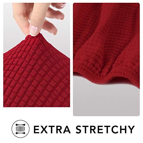 Purefit Stretch Sofa Slipcover – Spandex Jacquard Non Slip Soft Couch Sofa Cover, Washable Furniture Protector With Non Skid Foam And Elastic Bottom For Kids (Sofa, Red) #TOP3