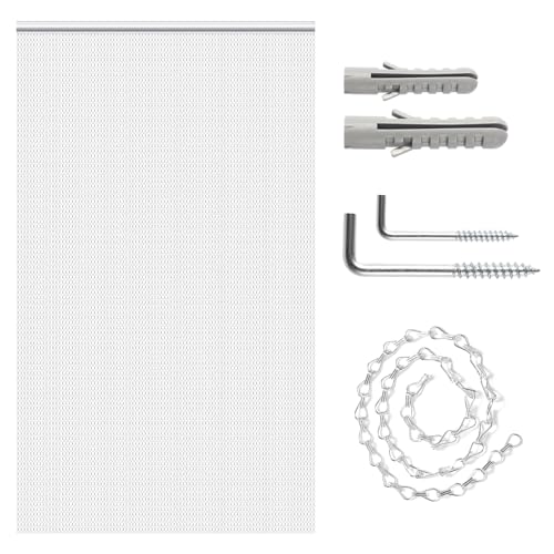 VerRich kettenvorhang türvorhang 90x200 Aluminium fliegenvorhang...