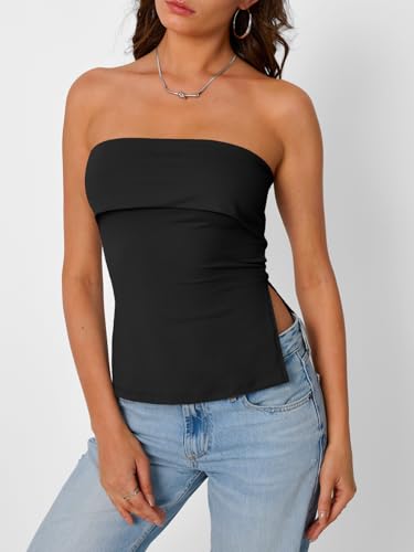 Trendy Queen Going Out Tops for Women Summer Spring Tube Tops Cute Off The Shoulder Backless Corset Teen Girls Y2k Clothes2
