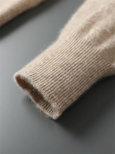 Men Hooded Loose Casual Cashmere Sweater Thick Fall Winter Long Sleeve Solid Warm Pullover Jumper4