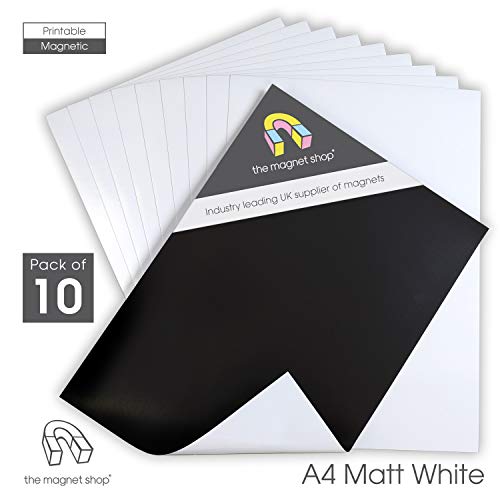 10 A4 Feuilles magnétique Papier photo mat - Jet d'encre imprimantes imprimable aimants
