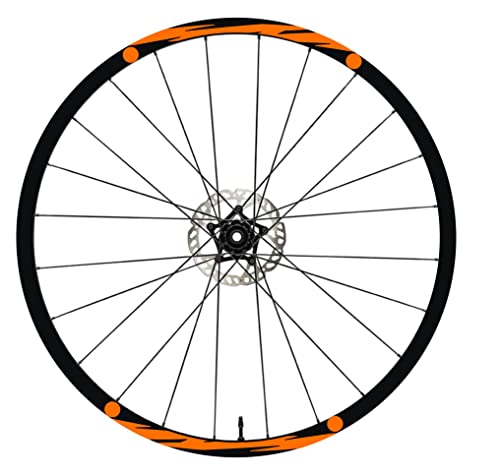 DualColorStampe Autocollants compatibles avec KTM Jantes de vélo 26' – 27,5' – 28-29' pouces – Roue de vélo VTT – Stickers jantes VTT B0022 (28-29' pouces, orange 35)