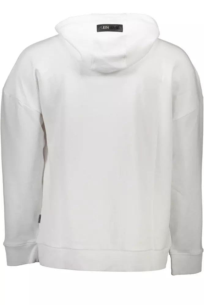Philipp Plein Sport Logo sprzęt biała bluza z kapturem, biały, M