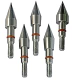 yeseje 100 Grain Archery Field Points Stainless Steel Arrow Bullt ponts with Arrow Pedesta for...