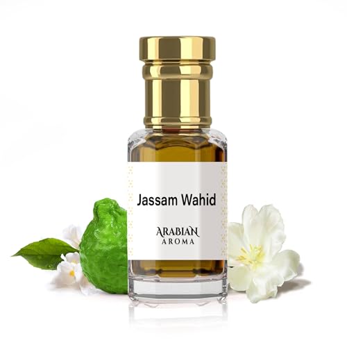 Image of Arabian Aroma Jassam Wahid Attar | Bergamot & Oud Fragrance with Passion Fruit | Long-Lasting Alcohol-Free | 100% Perfume | Oil-Based Itra Perfume for Men & Women (6ml)