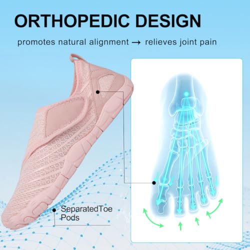 Image of Voyabarefoot Shoes for Women Men 2026 Upgrade Wide Toe Box Barefoot Hiking Sandals,Non-Slip Adjustable Water Shoes for Beach Walking Travel, Comfortable Slip On Walking Shoes