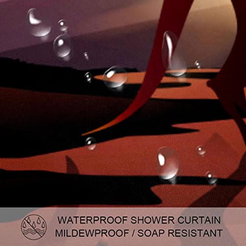 Rideau de douche anti-odeur et étanche Sunset Kangouroo pour stopper l'eau hors du bain - 4