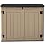 DWVO Outdoor Weather-Resistant Horizontal Storage Shed, 35 Cu Ft Capacity, Lockable and Waterproof, Suitable for Storing Garden Tools, Brown