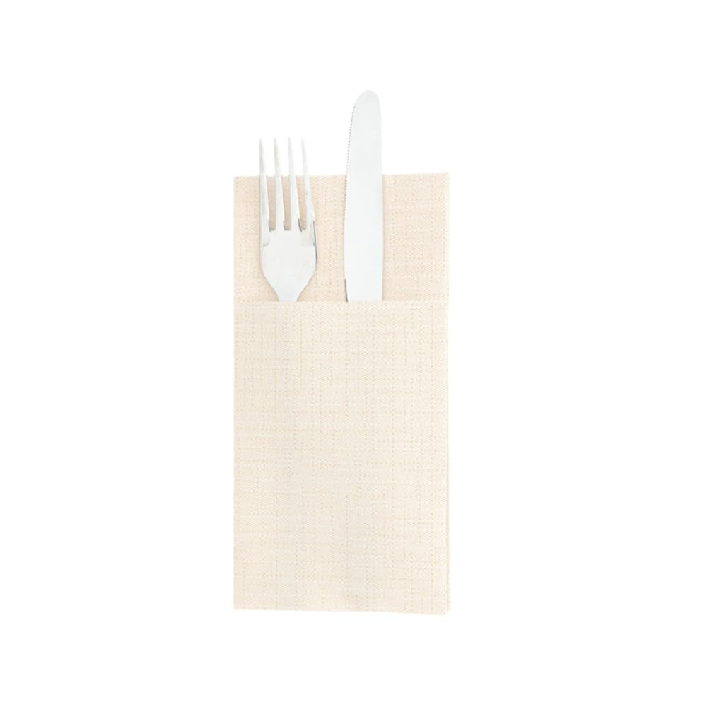 200 pezzi Tovaglioli pocket porta posate in carta a secco 30x40 (Champagne)