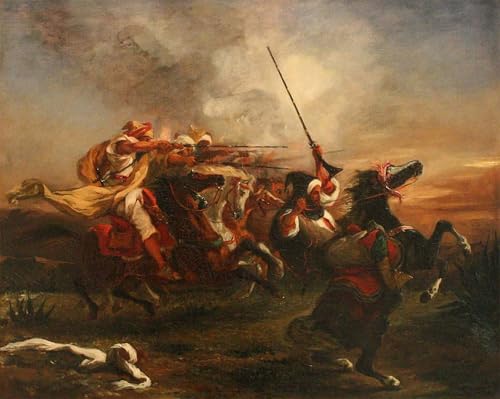 Peinture Décorative sur Toile Delacroix pour corriger un mur vide 60x90