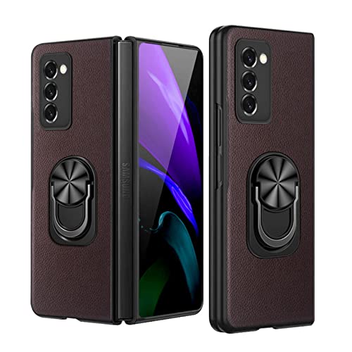 Étui pliant Galaxy Z Fold2 marron : la coque idéale pour vos déplacements pro et voyages