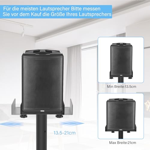 Soporte de altavoz de pie con plataforma extensible compatible con varios modelos 2