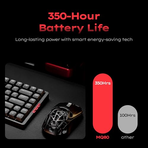 Image of IQUNIX MQ80 Low Profile Mechanical Keyboard for Work and Gaming Tri Mode Wireless Wired CNC Aluminum Hot Swappable RGB Backlit Long Battery Life VIA Support (Silver)