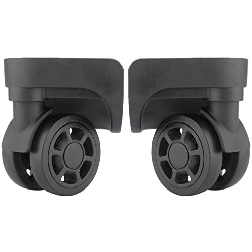 Luggage Wheel,Luggage Suitcase Wheels, Set of 2 Luggage Mute Wheel Suitcase Replacement Repair Wheels Parts Spinner (W235#)(Black)