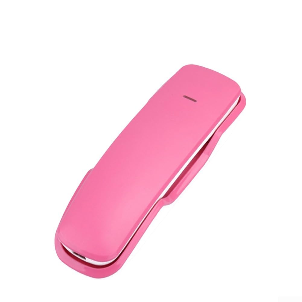 Téléphone sans fil alternatif élégant à montage mural avec alertes auditives et gestion efficace des contacts via le système de mémoire intégré (rose)