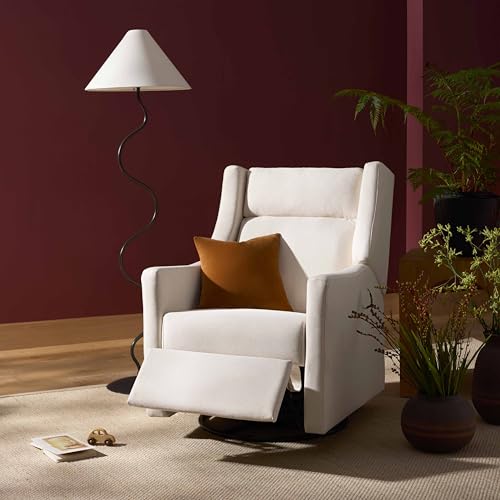 babyletto kiwi plus electric power glider recliner nursery chair wusb ports - water amp stain resistant glider rocking chair for nursery - greenguard gold certified 270 swivel rocker recliner - cream