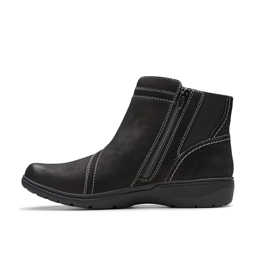 Bottines Clarks Carleigh femme noir nubuck finis les pieds douloureux en taille 36 - 3