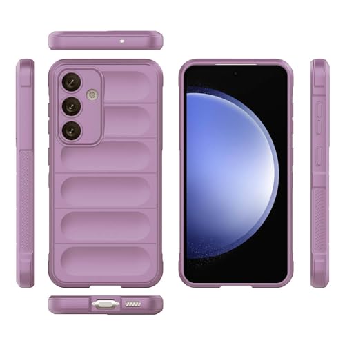 Image of amazon basics Mobile Cover for Samsung Galaxy S23 FE 5G | Full Camera Protection | Liquid Silicon Case | Flexible Bumper Case for Samsung Galaxy S23 FE 5G (Purple)