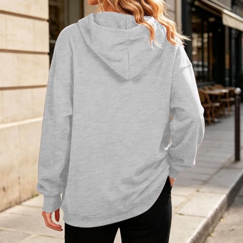 Sudadera de manga larga para mujer en algodón con botones funcionales y capucha 3