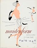 Cinema SUCCESS STORY Poster Maidenform – Fris-Kee (années 1960), PUBLICITÉ VINTAGE/MODE & LINGERIE/ILLUSTRATION MID-CENTURY (ANNÉES 1950–1960) (30X40 CM)