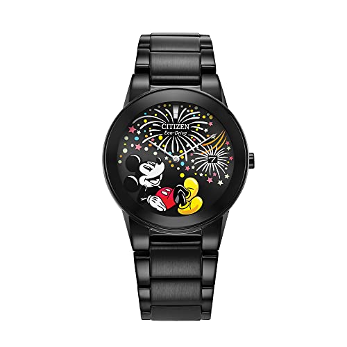 Citizen Mickey Mouse Eco-Drive montre noir haut de gamme au design minimaliste et durable