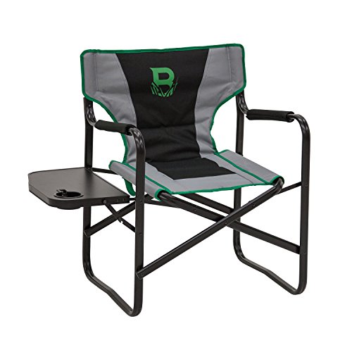 Barronett Blinds BC104 Director's Hunting Chair with Table, Gray/Black/Kelly Green