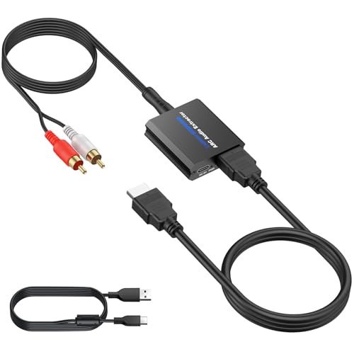 CAMWAY Convertisseur Audio Arc, Sortie Audio Arc vers 3,5 mm, Extracteur Audio Arc 192 kHz, Puce d'amplificateur Audio Intégrée (Pas pour Interface HDMI eARC)