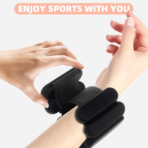 Image of YOVKOK Adjustable Ankle Weights for Women Men,Wrist Weights set for Walking Running,1 Pair (1Lbs Each) Silicone Workout Weights for gym fitness, Jogging,yoga,pilates,strength training,physical therapy