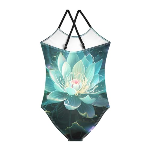 senya Girls Swimsuits Glowing Lotus One-Piece Swimwear Quick Dry Girls Bathing Suits for 3 Years Old2