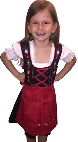 Children Dirndl Dik03 3 pcs. Size 7, Oktoberfest drindle-s dress-es costume-s