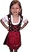 Produktbild Kinder-Dirndl 3 teilig Dik03 Gr. 140, Trachten-Kleid rot-schwarz Dirndel-Bluse -Schürze für Oktober-Fest
