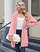 Zeagoo Women's Zip Up Hoodies Long Tunic Sweatshirts Long Sleeve Oversized Fleece Casual 2025 Fall Jacket Coat with Pocket Dark Pink S